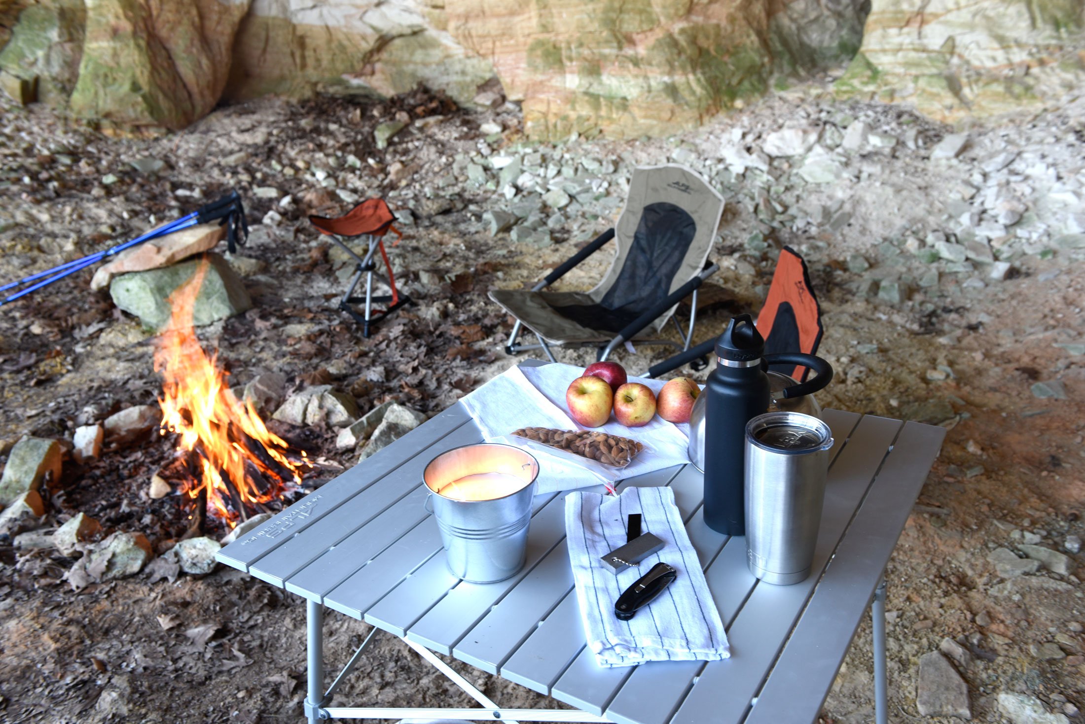 ALPS Mountaineering Aluminum Roll-Top Camp Table with Fast Setup and Compact Storage - Image 5