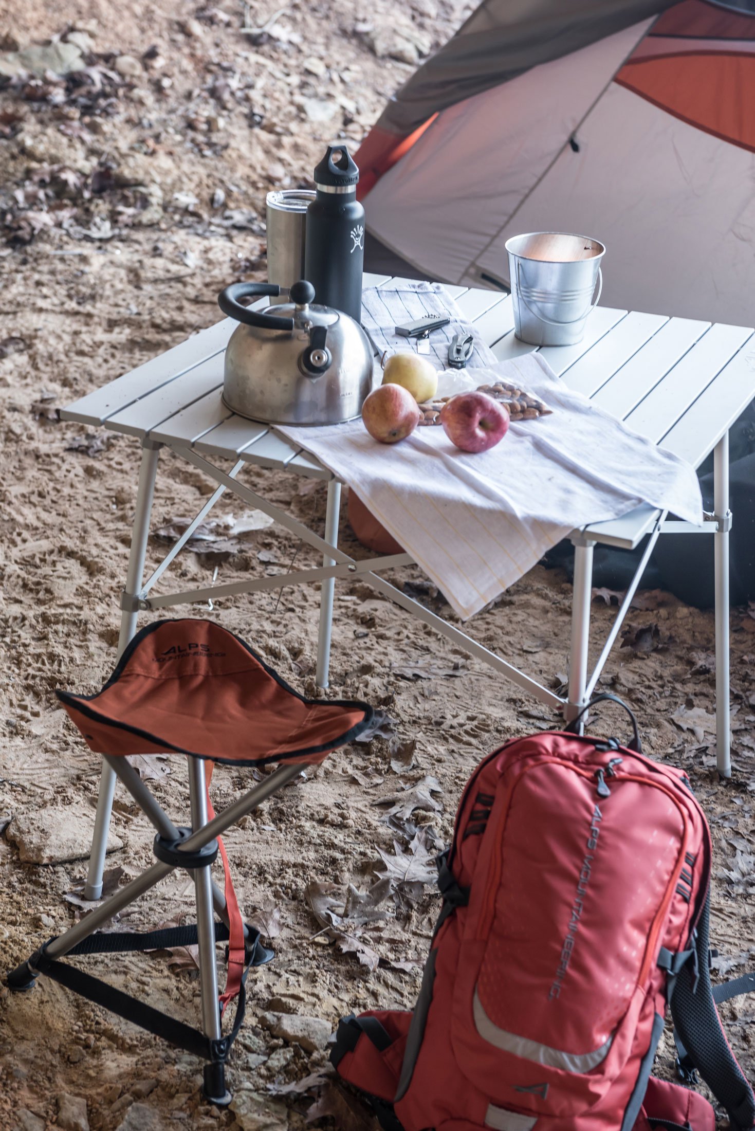 ALPS Mountaineering Aluminum Roll-Top Camp Table with Fast Setup and Compact Storage - Image 6