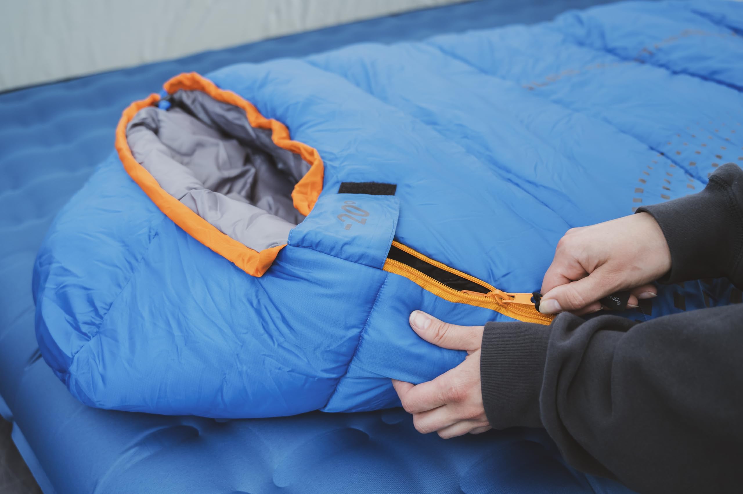ALPS Mountaineering Blaze -20° Sleeping Bag – Extreme Cold Weather Synthetic Mummy Sleeping Bag with TechLoft Silver Insulation, Draft Collar & Durable Ripstop Shell for Winter Camping - Image 6
