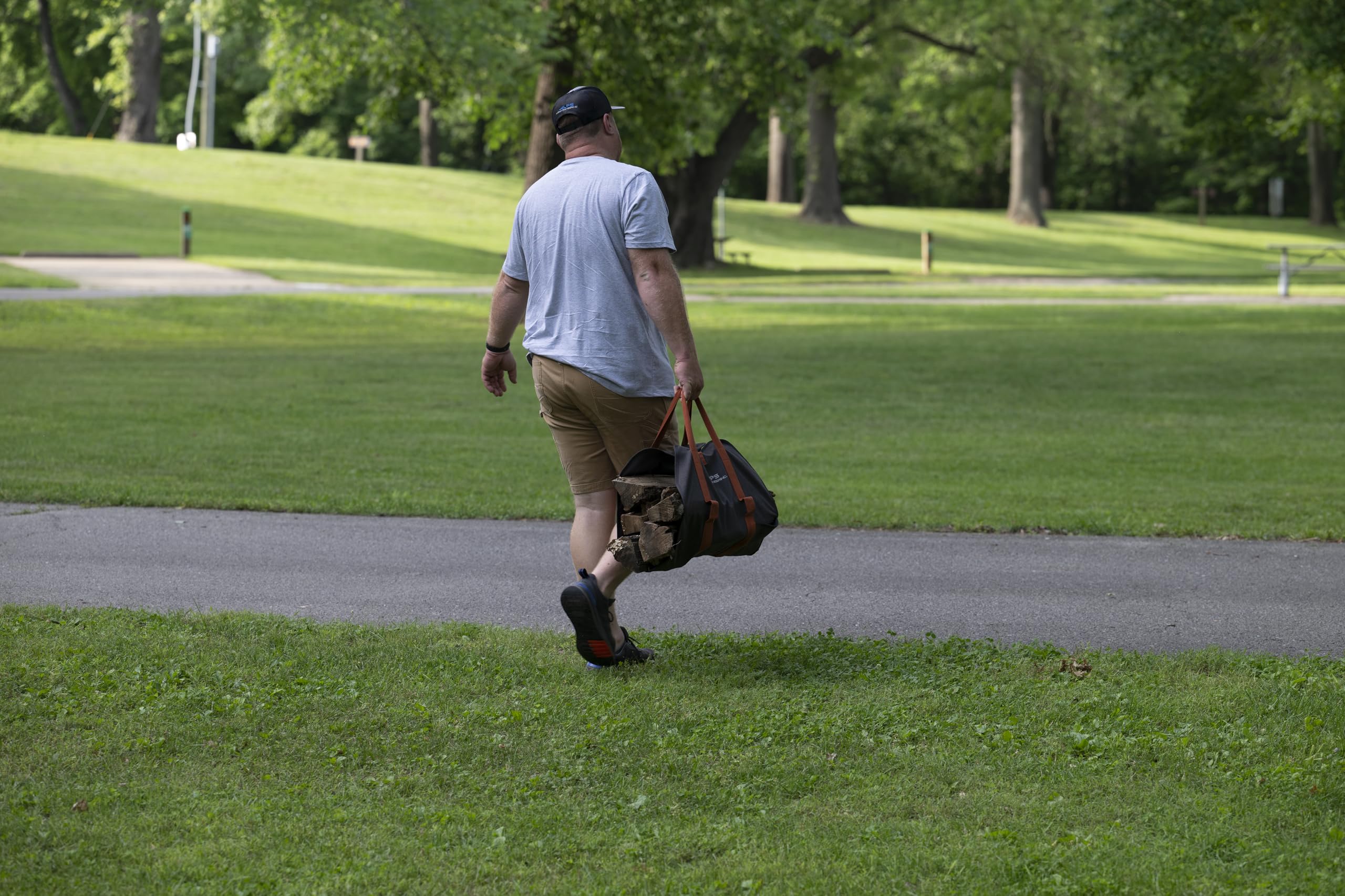 ALPS Mountaineering Firewood Carrier – Heavy Duty Waxed Canvas Log Carrier with Handles & Hatchet Sleeve for Camping, Fireplace, Fire Pit & Outdoor Wood Carrying Tote Bag - Image 7