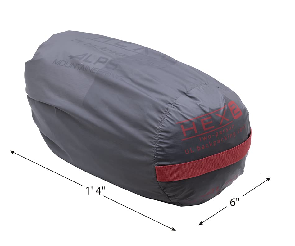 ALPS Mountaineering Hex 2-Person Tent - Charcoal/Red - Image 11