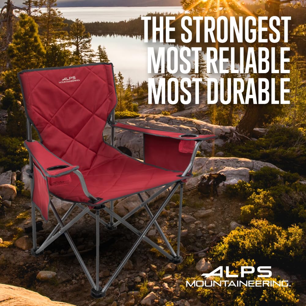 ALPS Mountaineering King Kong Camping Chairs for Adults with Mesh Cup Holders and Pockets, Built Durable and Reliable with Compact Foldable Steel Frame - Image 6