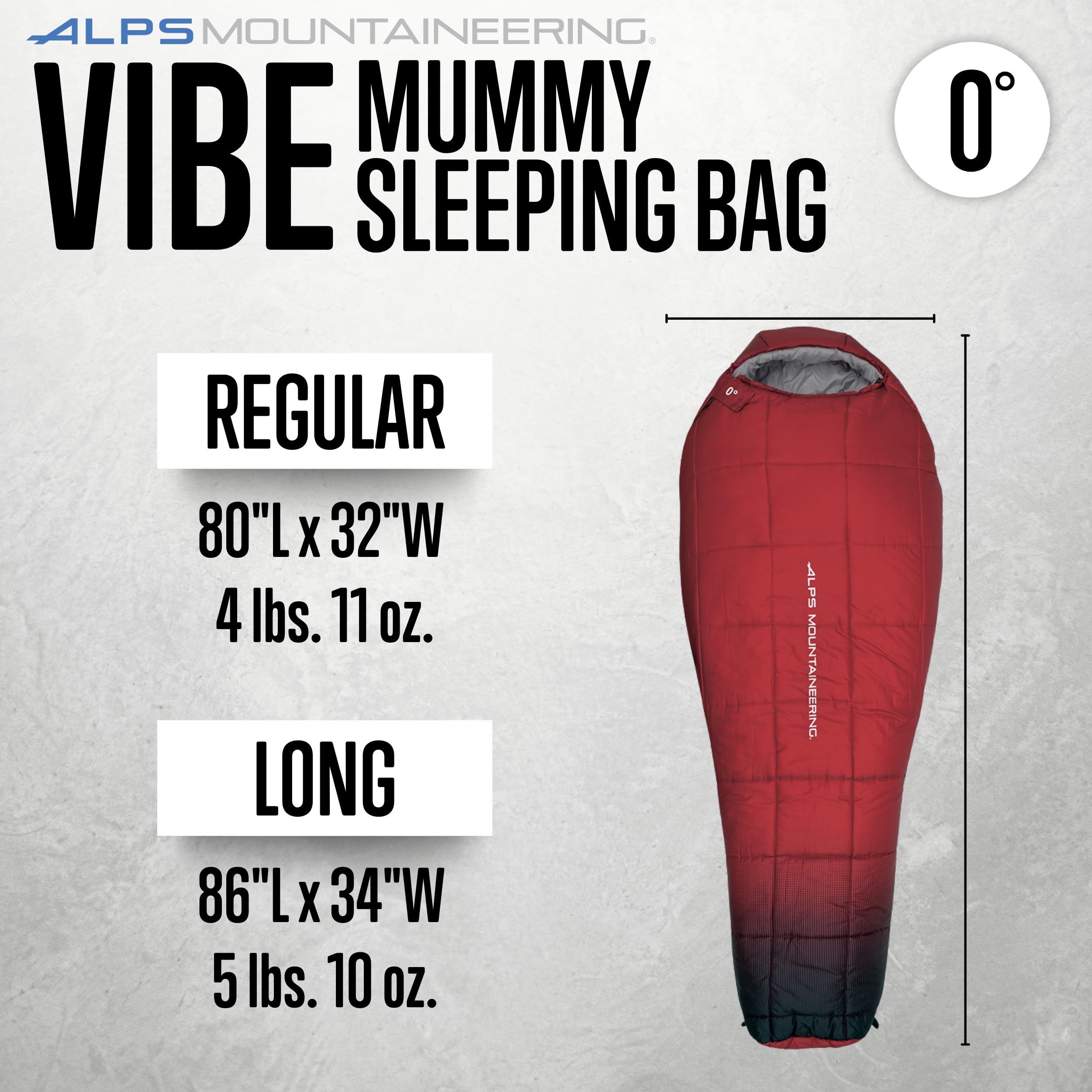 ALPS Mountaineering Sleeping-Bags Vibe 0° - Image 3