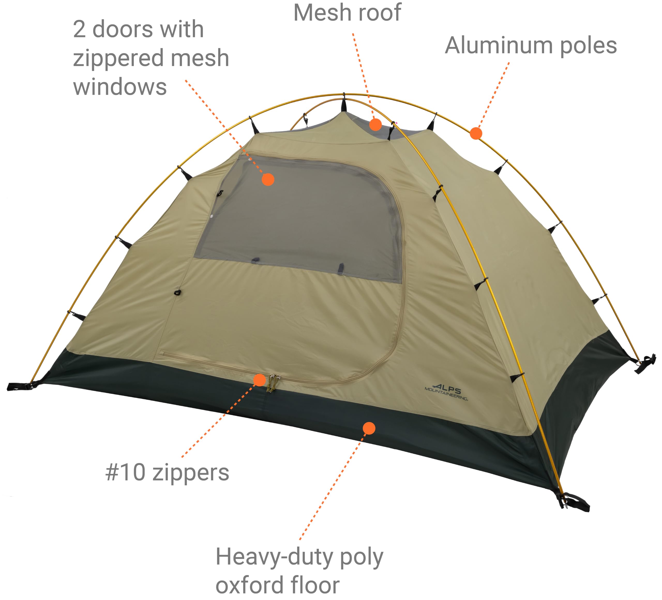 ALPS Mountaineering Taurus 4 Outfitter Tent - Heavy-Duty Four Person Camping Tent, Spacious, Rugged and Weatherproof/Built to Last, Reliable Outdoor Camping - Image 3