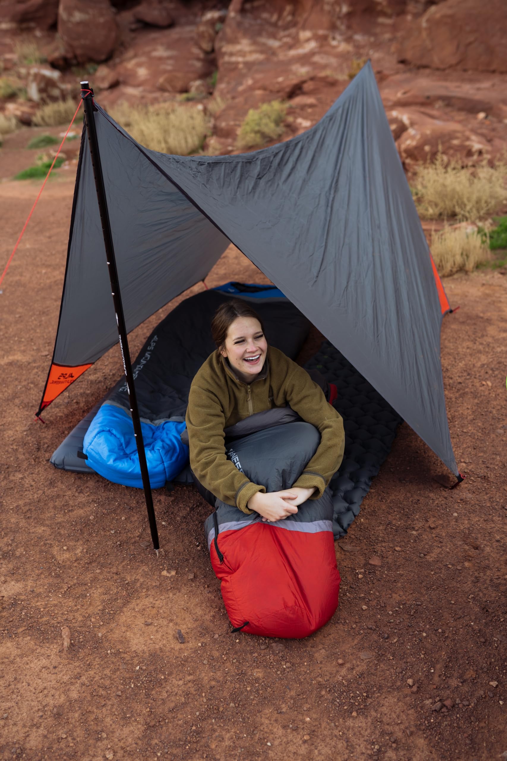 ALPS Mountaineering Ultra-Light Tarp Shelter - Charcoal/Red - Image 9
